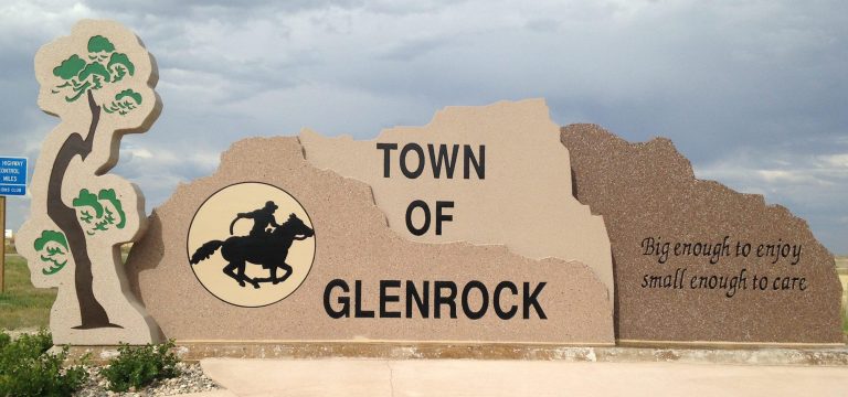 Town of Glenrock, Wyoming Welcome Sign